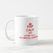 Behalten Sie Ruhe und hören Sie auf einen Kaffeetasse (Links)