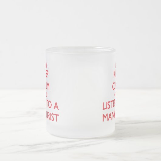 Behalten Sie Ruhe und hören Sie auf einen Mattglastasse (Mittel)