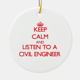 Behalten Sie Ruhe und hören Sie auf einen zivilen Keramikornament