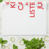 Behalten Sie Ruhe und hören Sie auf Julia Geschirrtuch (Gefaltet)