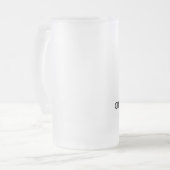 Behalten Sie Ruhe und hören Sie auf Mattglas Bierglas (Vorderseite Links)