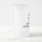 Behalten Sie Ruhe und hören Sie auf Mattglas Bierglas (Mittel)