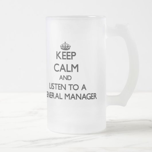 Behalten Sie Ruhe und hören Sie auf Mattglas Bierglas (Rechts)