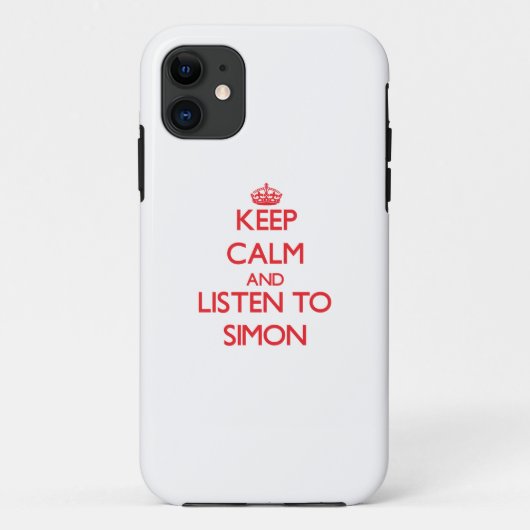 Behalten Sie Ruhe und hören Sie auf Simon Case-Mate iPhone Hülle (Rückseite)