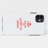 Behalten Sie Ruhe und hören Sie auf Simon Case-Mate iPhone Hülle (Rückseite (Horizontal))