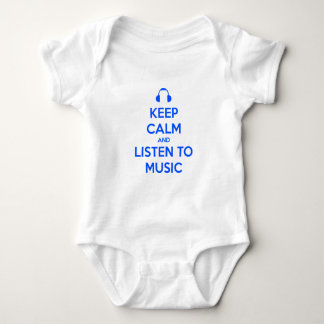 Behalten Sie Ruhe und hören Sie Musik Baby Strampler