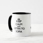 Behalten Sie Ruhe und hören Sie nach Sofia Tasse (Vorderseite Links)