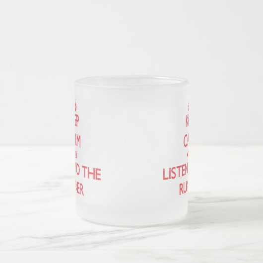 Behalten Sie Ruhe und hören Sie zum Läufer Mattglastasse (Mittel)