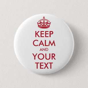 BEHALTEN Sie RUHE und IHREN TEXT Button
