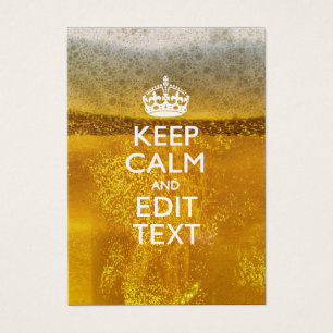 Behalten Sie Ruhe und Ihren Text für etwas Bier