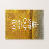 Behalten Sie Ruhe und Ihren Text für etwas kaltes Puzzle (Horizontal)