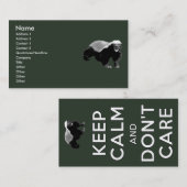 Behalten Sie Ruhe und interessieren Sie sich nicht Visitenkarte (Vorne/Hinten)