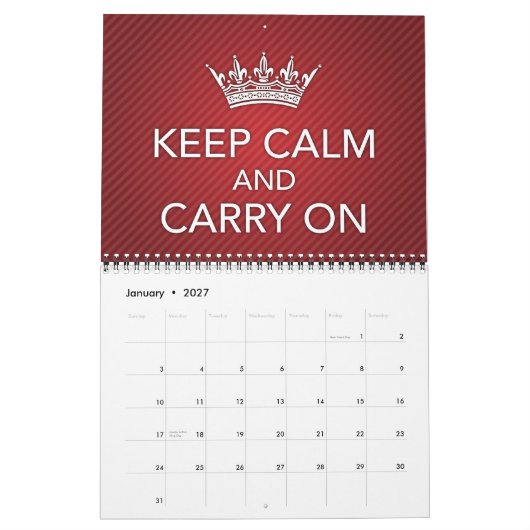 Behalten Sie Ruhe und… Kalender (Jan 2027)