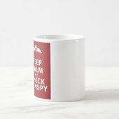 BEHALTEN SIE RUHE-UND KARO-ÜBERDACHUNG KAFFEETASSE (Mittel)