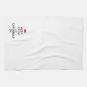 Behalten Sie Ruhe und Kasserolle an Handtuch (Horizontal)