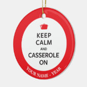 Behalten Sie Ruhe und Kasserolle an Keramik Ornament (Links)