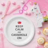Behalten Sie Ruhe und Kasserolle an Pappteller (Party)