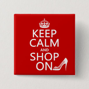 Behalten Sie Ruhe und kaufen Sie an - alle Farben Button