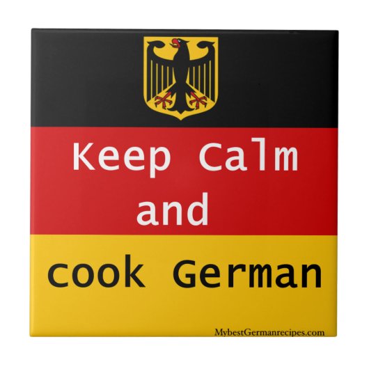 Behalten Sie Ruhe und kochen Sie deutsche Fliese (Vorderseite)