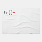 Behalten Sie Ruhe und können Sie an Küchentuch (Horizontal)