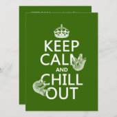 Behalten Sie Ruhe und kühlen Sie heraus (Sloth) Einladung (Vorne/Hinten)