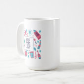 Behalten Sie Ruhe und lächeln Sie auf | niedlicher Kaffeetasse (Vorderseite Links)