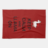 Behalten Sie Ruhe und Lama auf Küchen-Tuch Geschirrtuch (Horizontal)