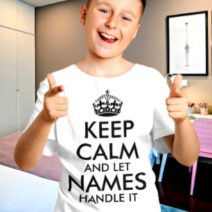 behalten Sie Ruhe und lassen Sie Ihren eigenen T-Shirt