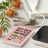 Behalten Sie Ruhe und lassen Sie mich Ihr Make-up Schlüsselanhänger (Vorderseite rechts)