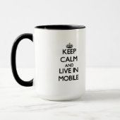 Behalten Sie Ruhe und leben Sie im Mobile Tasse (Links)