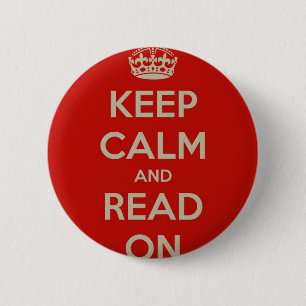 Behalten Sie Ruhe und lesen Sie an Button