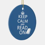 Behalten Sie Ruhe und lesen Sie an Keramik Ornament (Rechts)