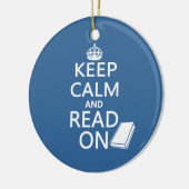 Behalten Sie Ruhe und lesen Sie an Keramik Ornament (Links)