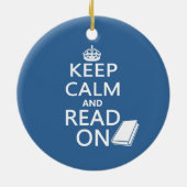 Behalten Sie Ruhe und lesen Sie an Keramik Ornament (Hinten)
