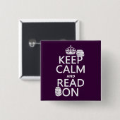 Behalten Sie Ruhe und lesen Sie auf (in Button (Vorne & Hinten)