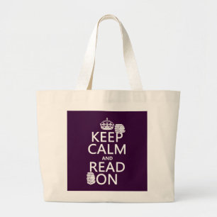Behalten Sie Ruhe und lesen Sie auf (in Jumbo Stoffbeutel