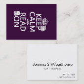 Behalten Sie Ruhe und lesen Sie auf (in Visitenkarte (Vorne/Hinten)