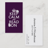 Behalten Sie Ruhe und lesen Sie auf (in Visitenkarte (Vorne/Hinten)
