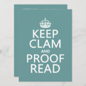 Behalten Sie Ruhe und lesen Sie Korrektur Einladung (Vorne/Hinten)