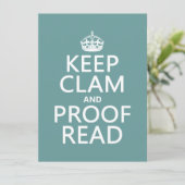 Behalten Sie Ruhe und lesen Sie Korrektur Einladung (Stehend Vorderseite)