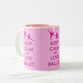 Behalten Sie Ruhe-und Liebe-Ballett-Geschenk-Druck Zweifarbige Tasse (Vorderseite Links)