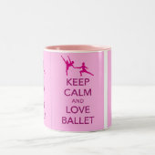 Behalten Sie Ruhe-und Liebe-Ballett-Geschenk-Druck Zweifarbige Tasse (Mittel)
