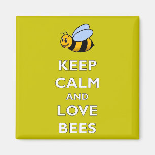 Behalten Sie Ruhe-und Liebe-Bienen - Magnet