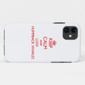 Behalten Sie Ruhe und Liebe Buckel-Wale Case-Mate iPhone Hülle (Rückseite (Horizontal))