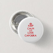 Behalten Sie Ruhe und Liebe Capoeira Button (Vorne & Hinten)