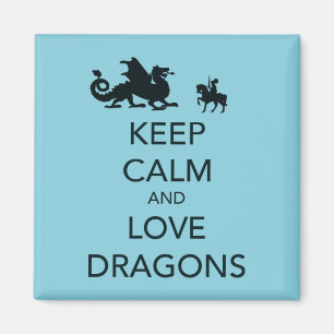 Behalten Sie Ruhe-und Liebe-Drache-einzigartigen Magnet