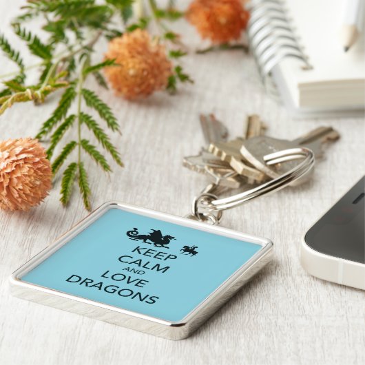 Behalten Sie Ruhe-und Liebe-Drache-einzigartigen Schlüsselanhänger (Seite)