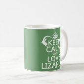 Behalten Sie Ruhe-und Liebe-Eidechsen - alle Kaffeetasse (VorderseiteRechts)