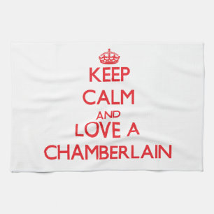 Behalten Sie Ruhe und Liebe ein Chamberlain Küchentuch