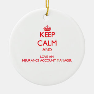 Behalten Sie Ruhe und Liebe ein Keramik Ornament